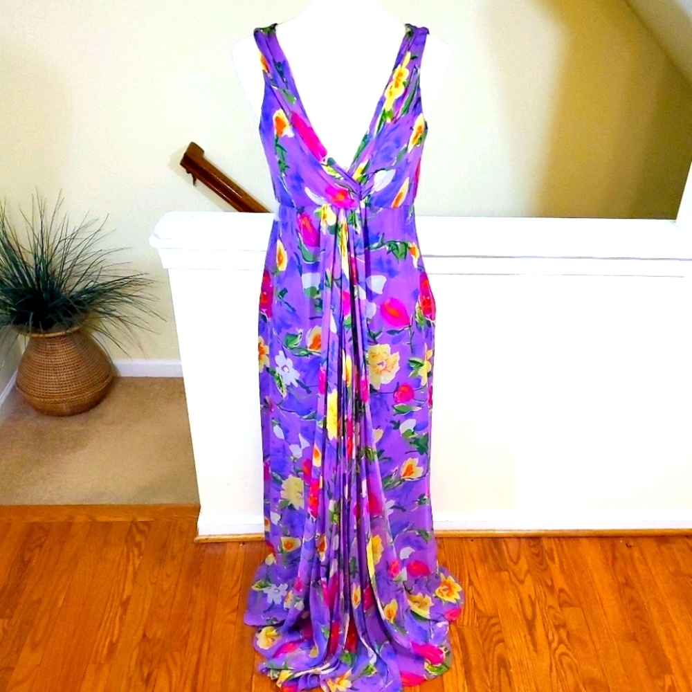 Vintage-Victor Costa Floral Dress/Formal Gown